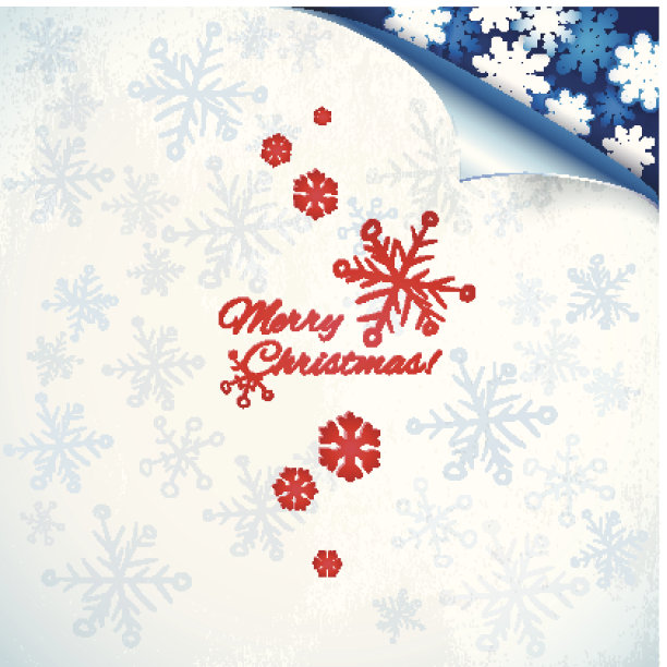 圣诞插图在雪背景与文字空间图片下载