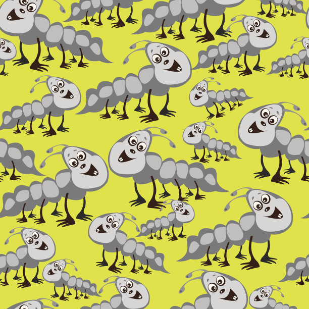 大小毛虫纹路无缝衔接图片下载