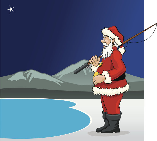 圣诞老人的渔夫图片下载