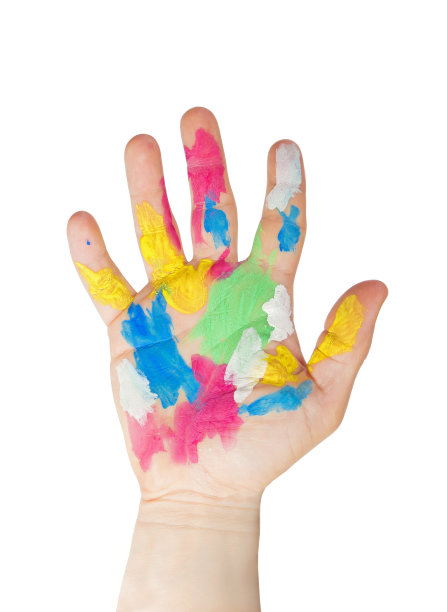 色彩斑斓的手图片下载