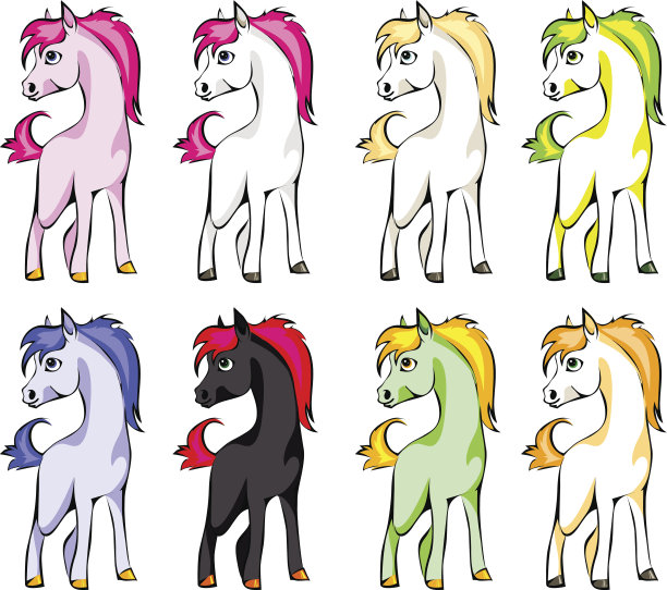 卡通马图片下载