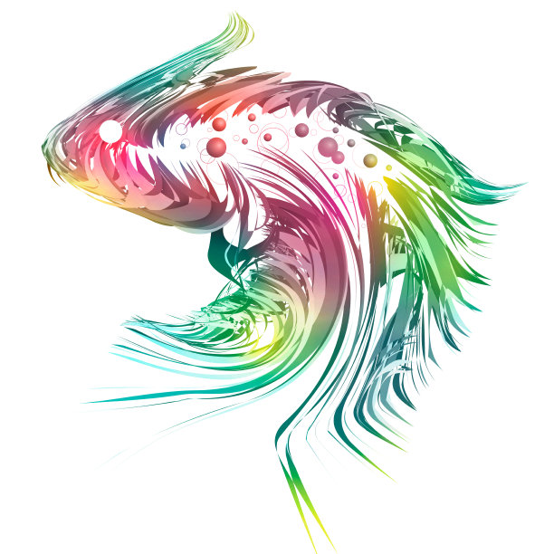 艺术鱼类插图图片下载