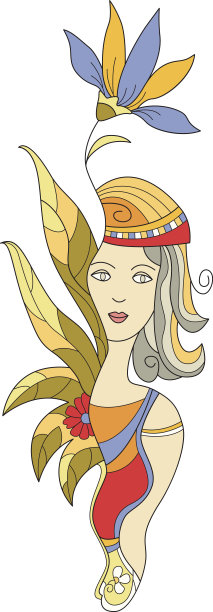 穿着传统服装的女人图片下载