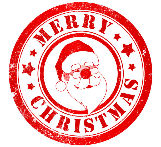 圣诞快乐邮票图片下载