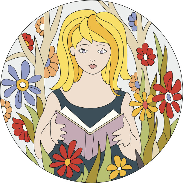 带书的女孩_01图片下载