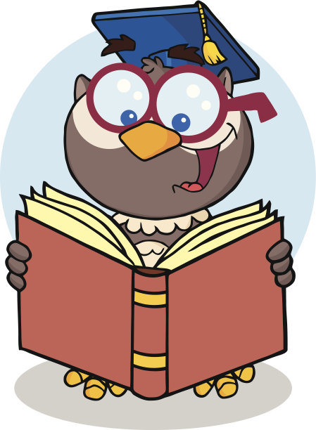 猫头鹰拿着一本书的背景图片下载