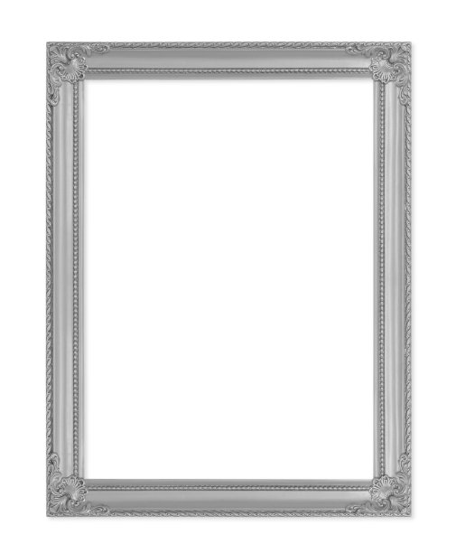白色背景上的古董相框图片下载