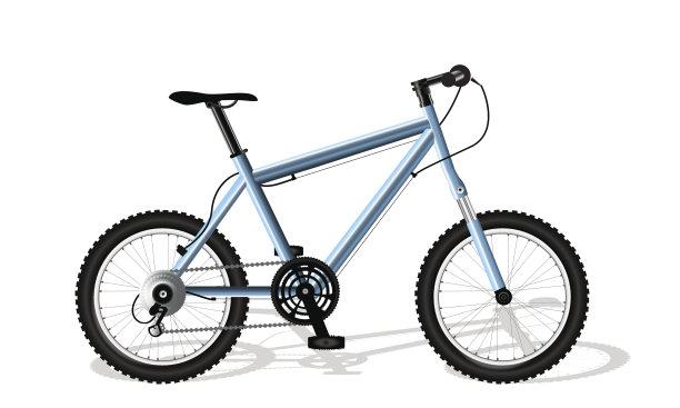 蓝色的山地自行车图片下载
