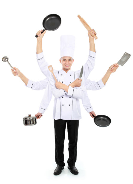 忙碌的厨师的概念图片下载