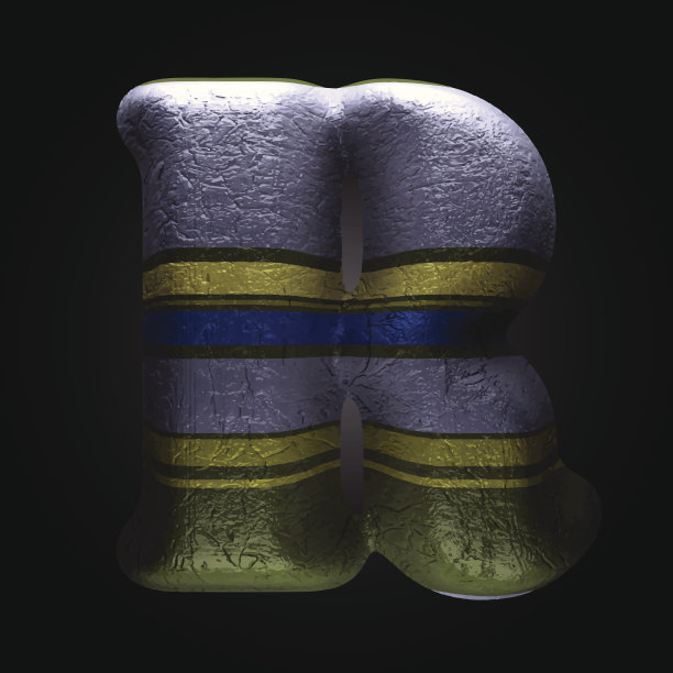 矢量彩色粘土字母r图片下载