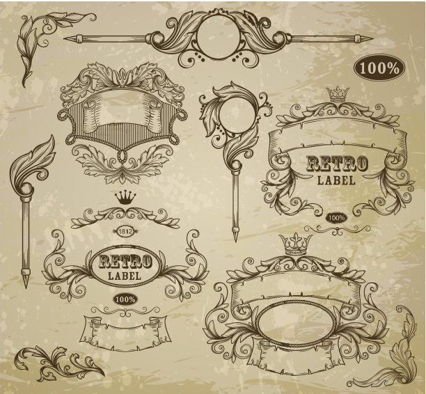复古元素集素材图片
