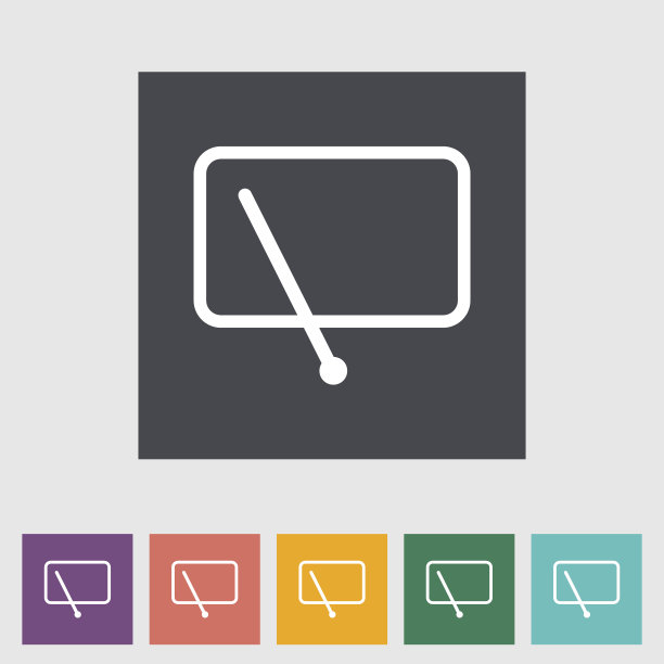 汽车平面图标雨刷。图片下载