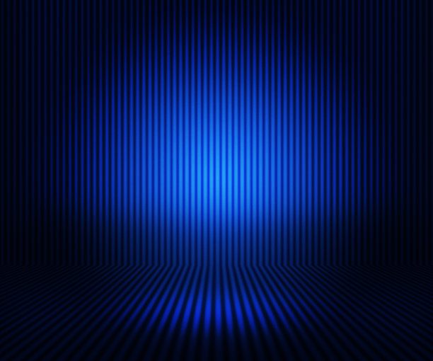 蓝色房间聚光灯背景图片下载