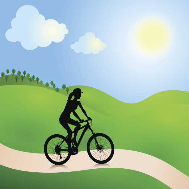 骑自行车的女人图片下载