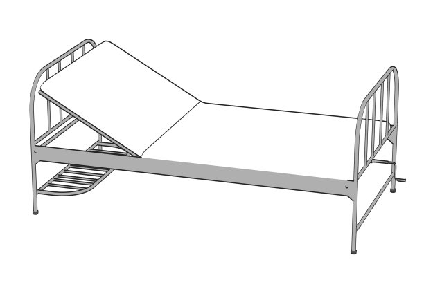 医院病床的卡通形象图片下载