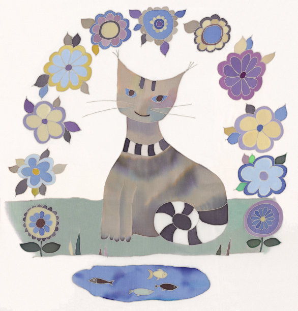 我的作品，猫和鱼的图像图片下载