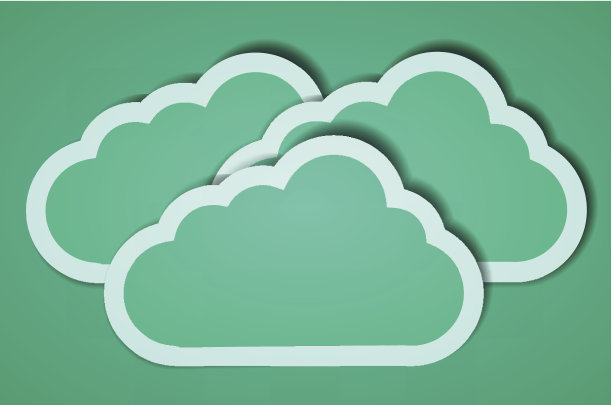 向量创意计算机云背景。图片下载