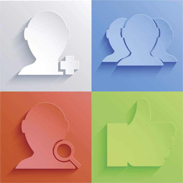 矢量社交网络图标设置背景。Eps10图片下载