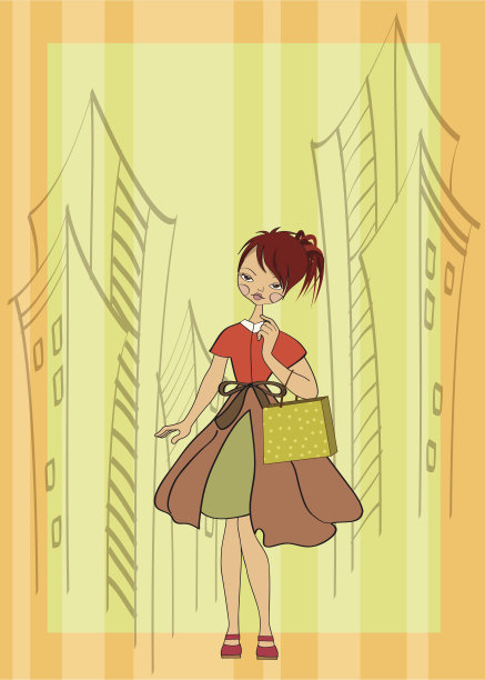 女孩在购物图片下载