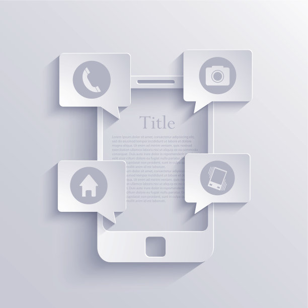 矢量智能手机图标背景。Eps10图片下载