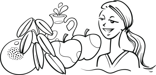 吃健康早餐的女性图片下载