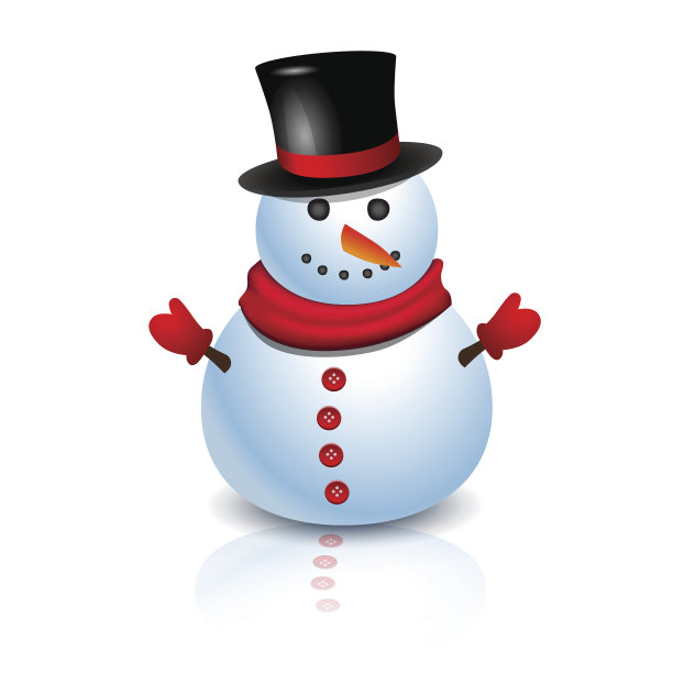 圣诞贺卡与雪人。图片下载