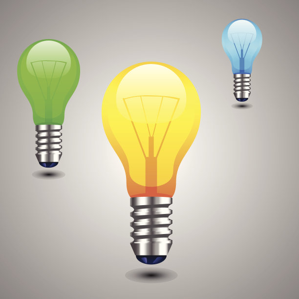 彩色灯与阴影的插画图片下载