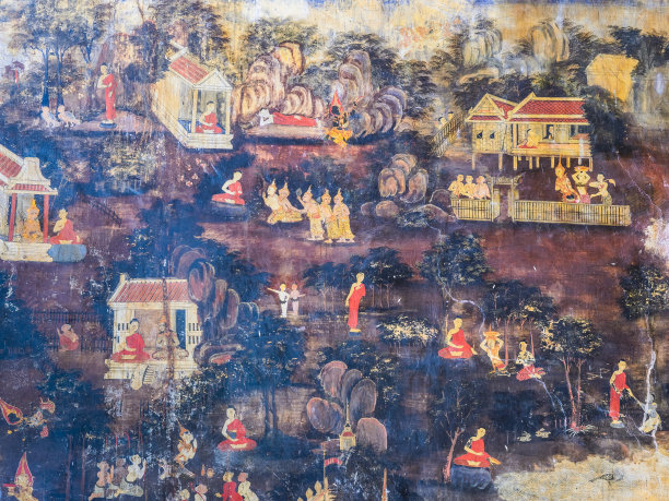 泰国古代壁画图片下载