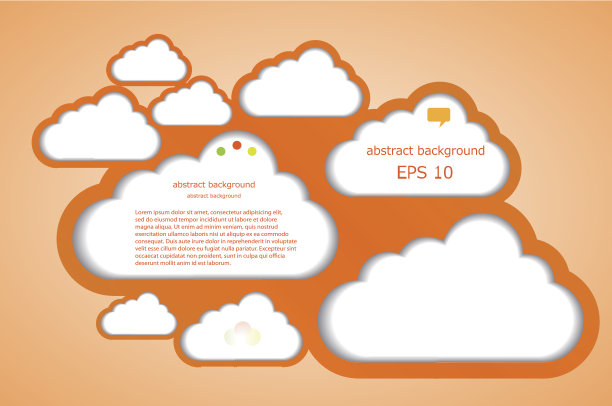 向量计算机云设计。Eps10插图图片下载