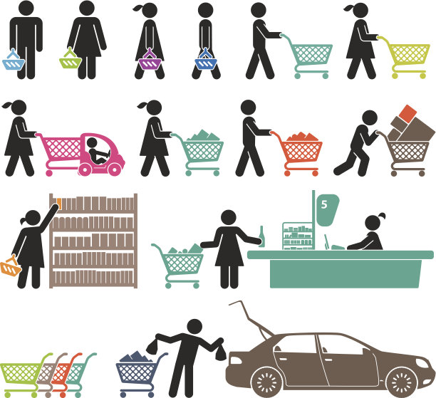 男人和女人去购物图片下载