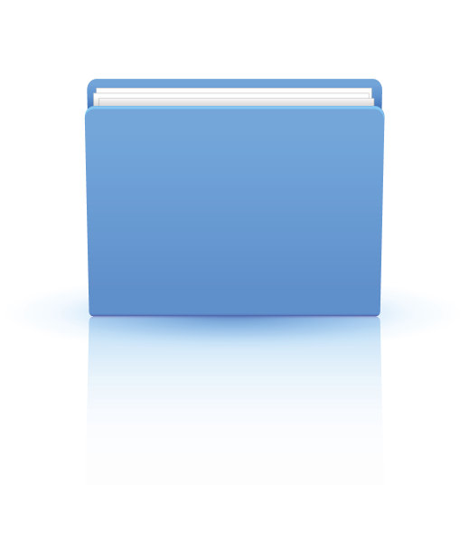 矢量蓝色文件夹孤立的白色背景。Eps10图片下载