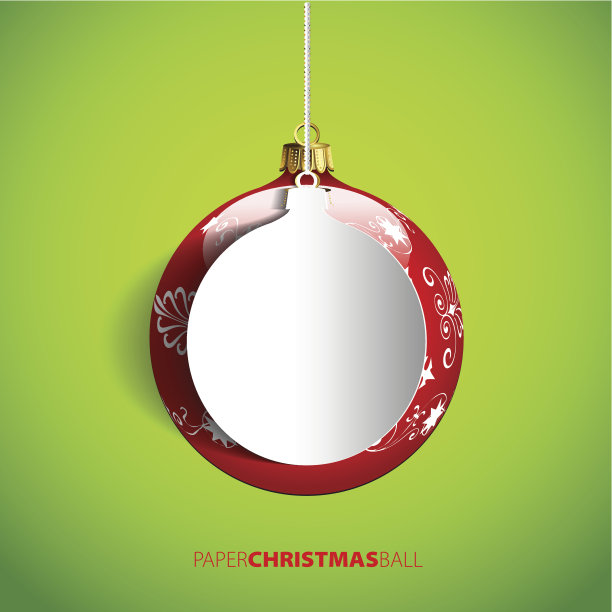 圣诞纸球-矢量插图图片下载