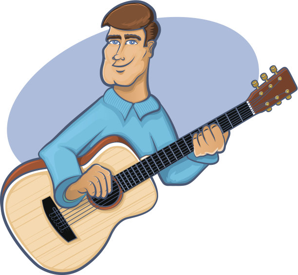 吉他手弹奏说明图片下载