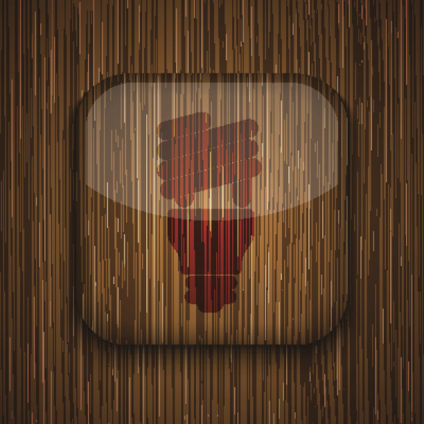 矢量木制应用程序图标。Eps10图片下载