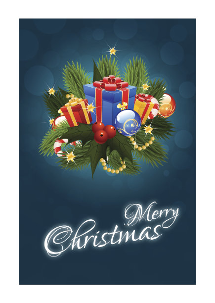 圣诞贺卡模板图片下载