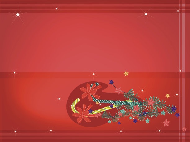 红色背景上的蝴蝶结糖果手杖图片下载