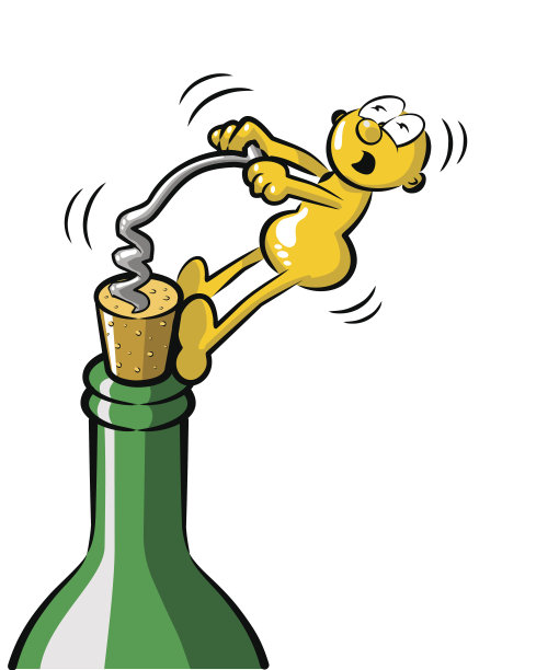 男人打开一瓶酒图片下载