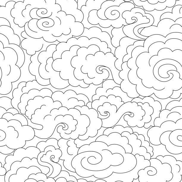 无缝抽象的黑云、雾背景图片下载