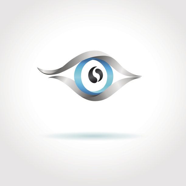 灰色背景上的蓝色眼睛图片下载