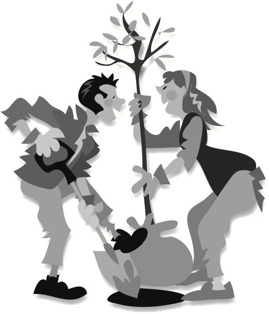 孩子们种植的树图片下载