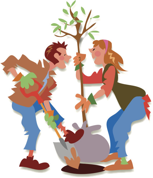 孩子们植树C图片下载