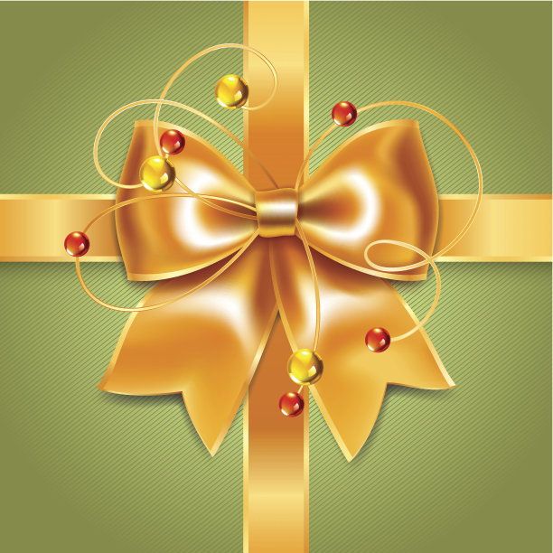 丝绸缎带的金蝴蝶结图片下载