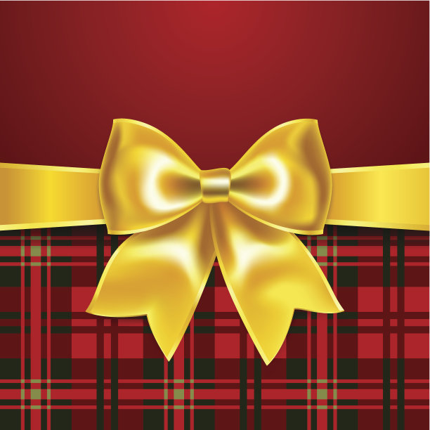 节日背景与丝带蝴蝶结素材图片