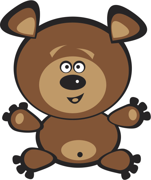 白色背景上的可爱泰迪熊图片下载