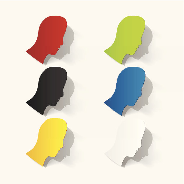 男子头部剪纸图片下载