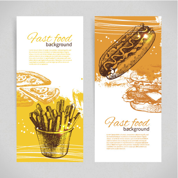 快餐设计的横幅图片下载
