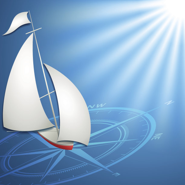 旗鱼和指南针素材图片