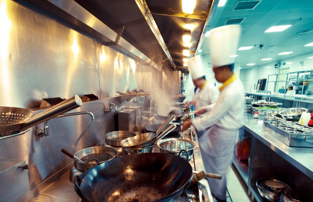 移动厨师的餐厅厨房图片下载