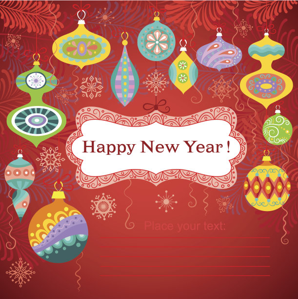 新年贺卡。图片下载