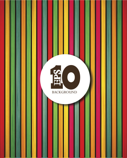 矢量彩色木质背景素材图片